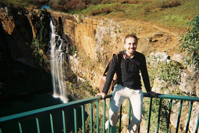 Payman with waterfall